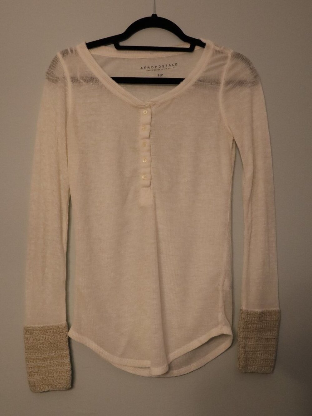 Aeropostale Long Sleeve Henley Top